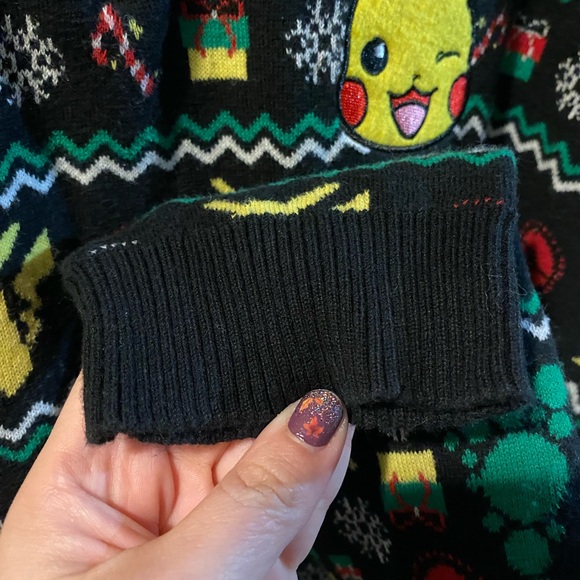 Black Pikachu Holiday Sweater - Picture 9 of 9